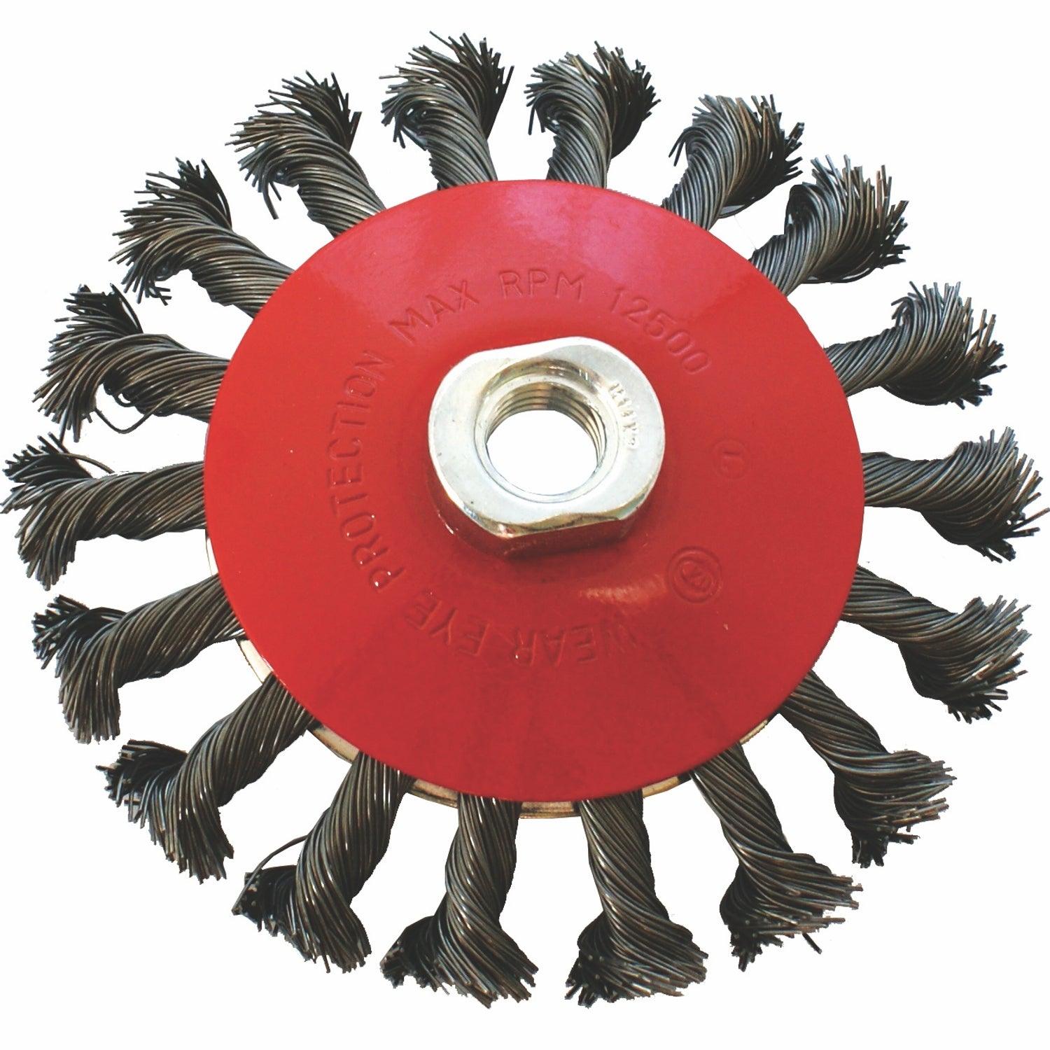 Wire Cup Brush Twisted Bevel Plain 115 Mmxm14 Bulk - Livestainable.co.za