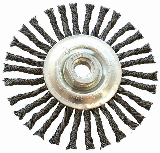 Wire Wheel Brush Single Section Twisted Plain 115 Mmxm14 Blister - Livestainable.co.za