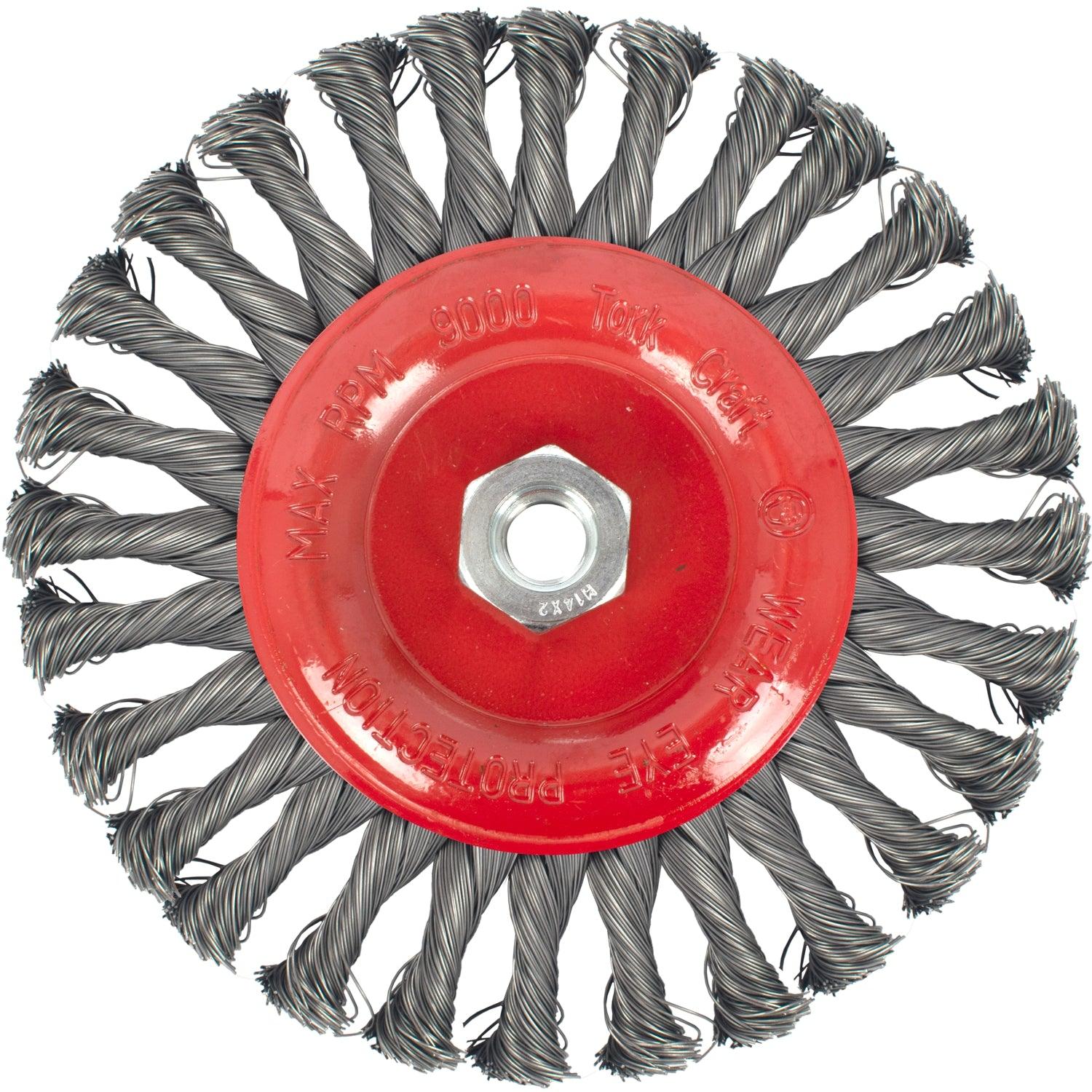 Wire Wheel Brush Single Section Twisted Plain 175 Mmxm14 Blister - Livestainable.co.za