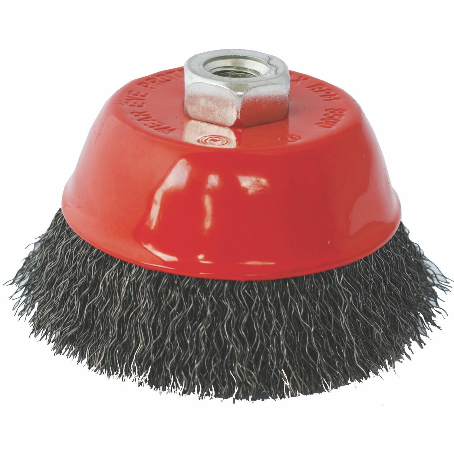 Wire Cup Brush Crimped Plain 100 Mmxm14 Blister - Livestainable.co.za