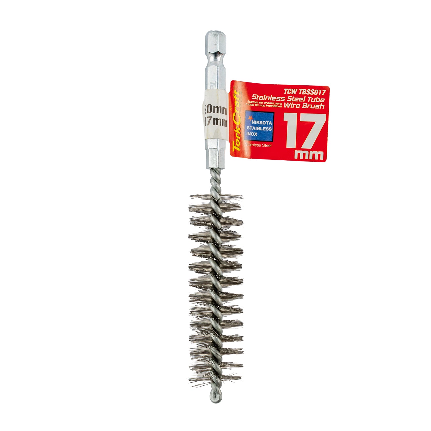 Tork Craft Tube Brush 17 Mm X 120 Mm Stainless Steel 6,35 Mm Hex Shank
