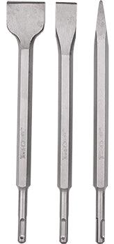 Sds Plus Chisel Set 3 Pce Pointed 14 Mm Flat 20 Mm Flat 40 Mm Tork Craft - Livestainable.co.za