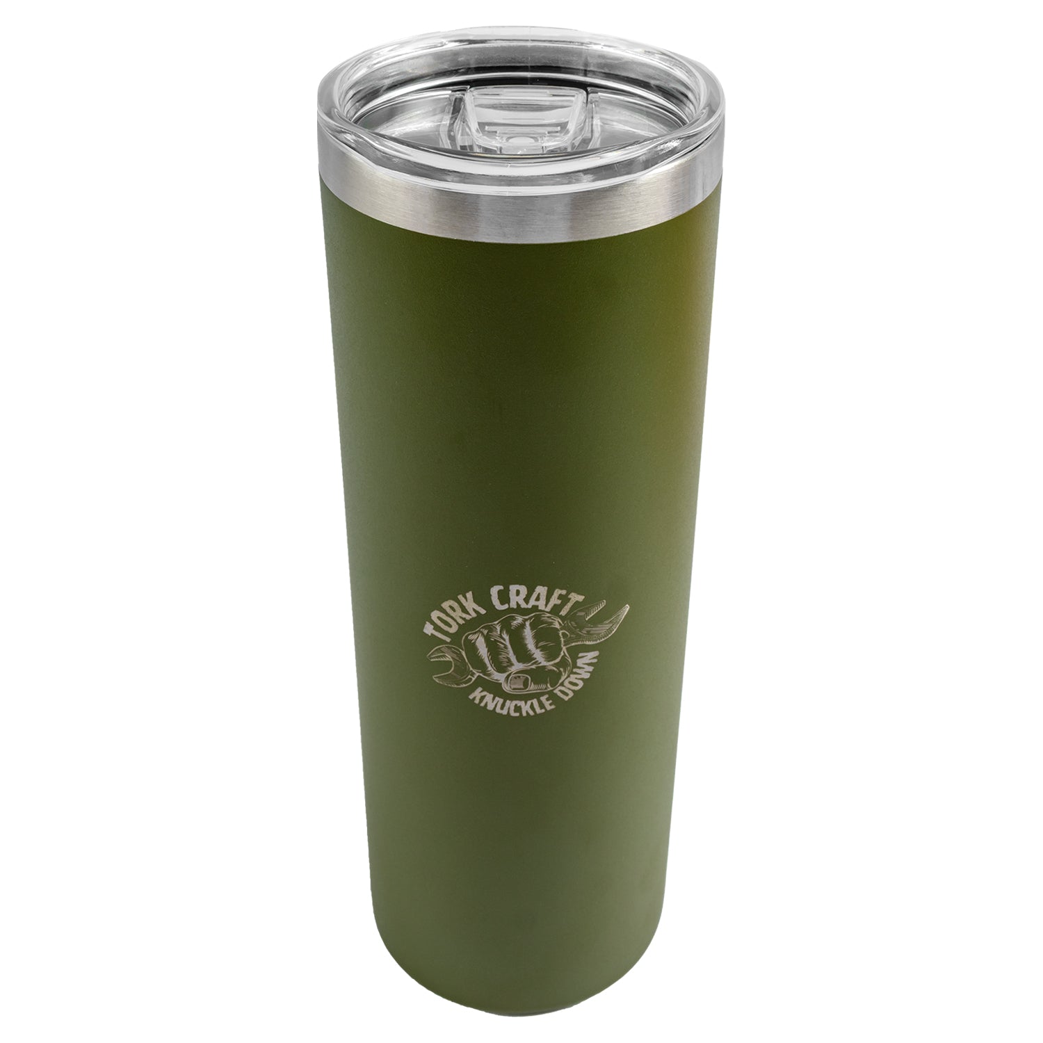 Tork Craft Tork Craft Stainless Steel Skinny Tumbler C/W Straw Camo Green
