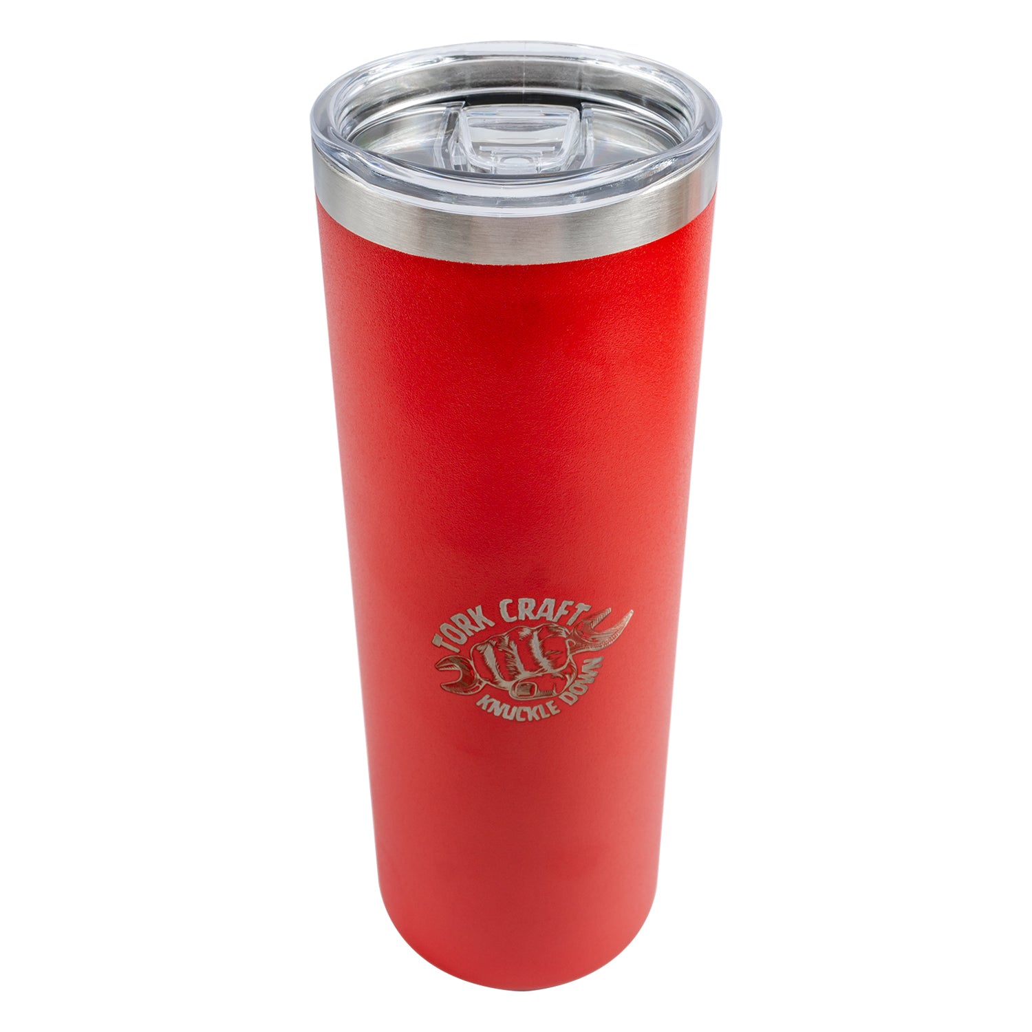 Tork Craft Tork Craft Stainless Steel Skinny Tumbler C/W Straw Red