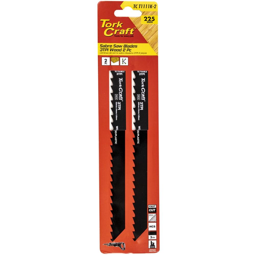 Sabre Saw Blade 225 X 8.5 Mm 3 Tpi Wood 2 Pc - Livestainable.co.za