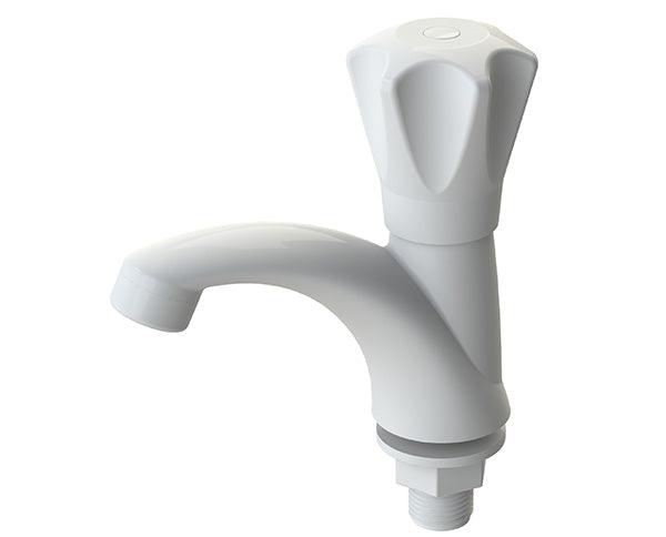 Pro Close Pillar Tap 15 Mm White - Livestainable.co.za