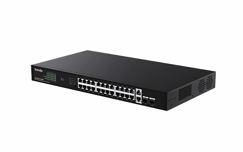 Tenda 26GE And 2SFP Ethernet Switch With 24-Port PoE