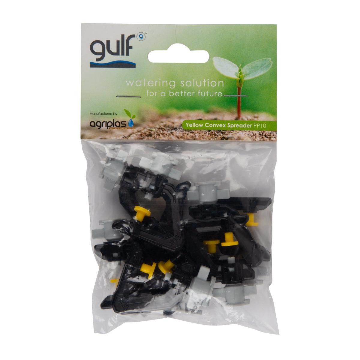 Gulf Sprinkler Yellow Convex Spreader (10 Pk) - Livestainable.co.za