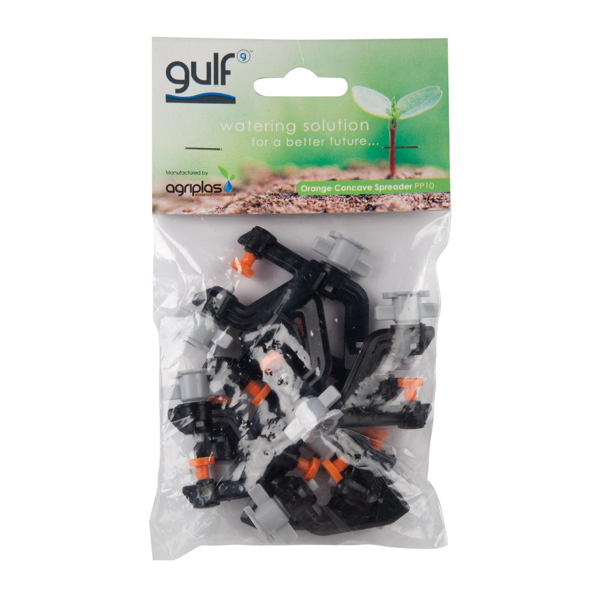 Gulf Sprinkler Orange Concave Spreader (10 Pk) - Livestainable.co.za