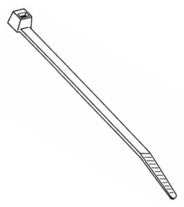Cable Tie Plastic White 203mm 1 K/Bag Gt 200 M