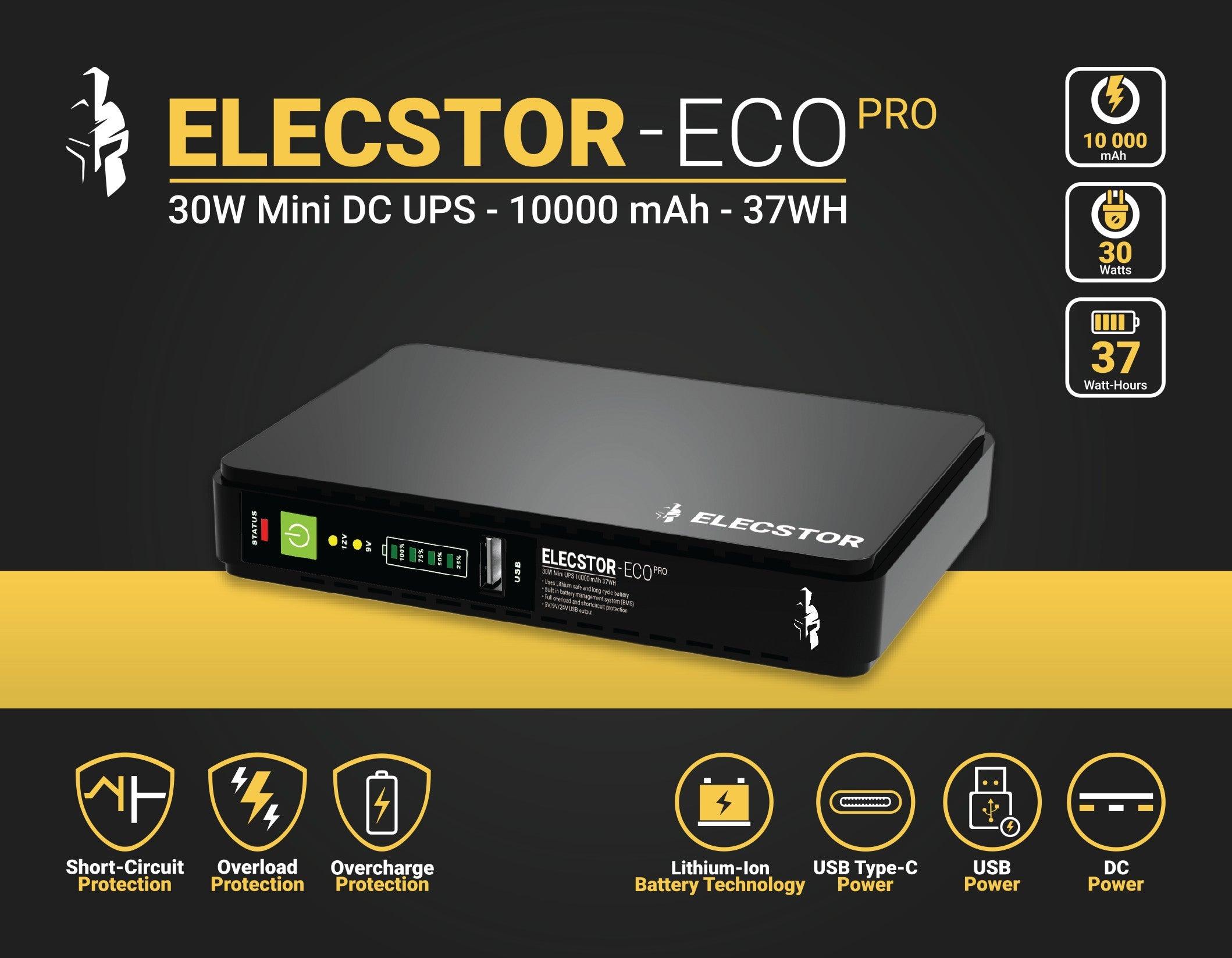 Elecstor 30 W Mini Ups 10000m Ah 35 Wh - Livestainable.co.za