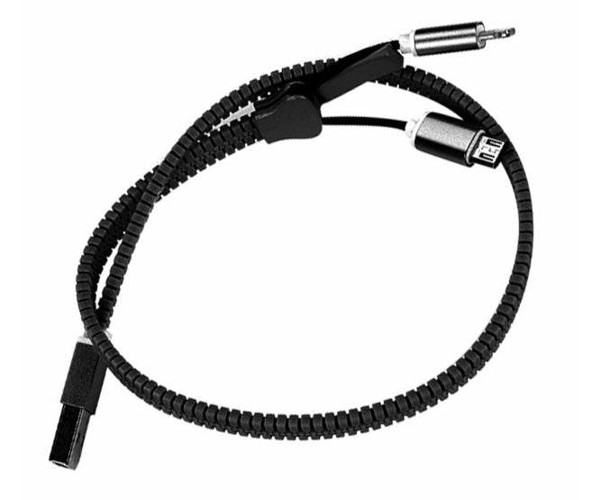 Usb 2.0 Plug To 2 X Micro Usb Plug Zip Cable Black 300mm Tmc 011 Blk