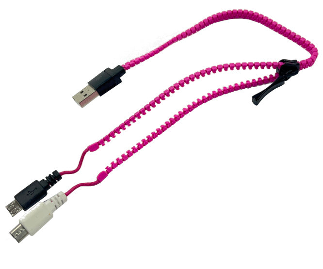 Usb 2.0 Plug To 2 X Micro Usb Plug Zip Cable Pink 300mm Tmc 011 Cpk