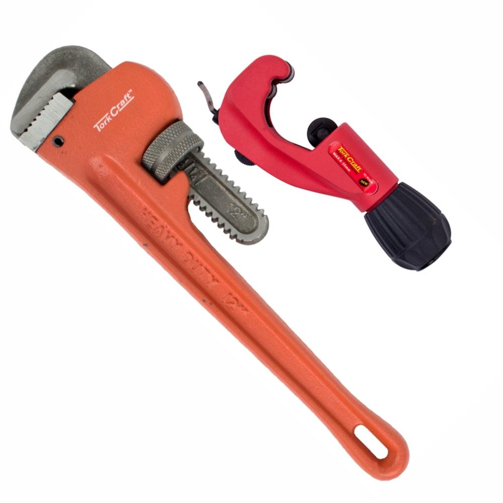 Pipe & Tube Cutter 6 35 Mm Tc Pc635 C/W Pipe Wrench 300 Mm Tc602300 - Livestainable.co.za