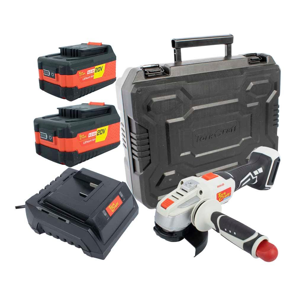 Angle Grinder 20 V 115 Mm C/W Std. Charg. & 2 X 4.0 Ah Batteries - Livestainable.co.za