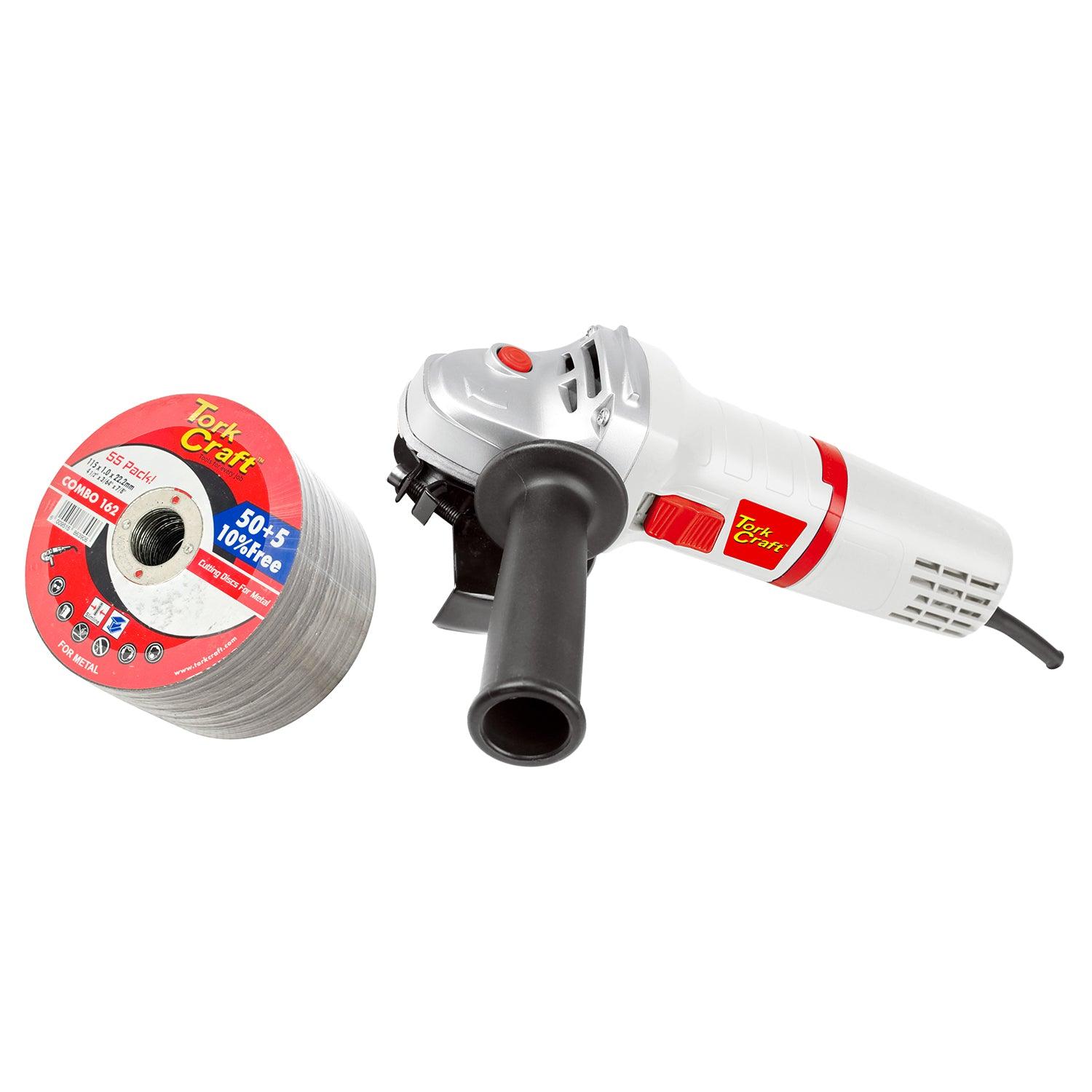 Angle Grinder 115 Mm Tcag0115 C/W Combo 162 50+5 115 Mm Cutting Disc - Livestainable.co.za