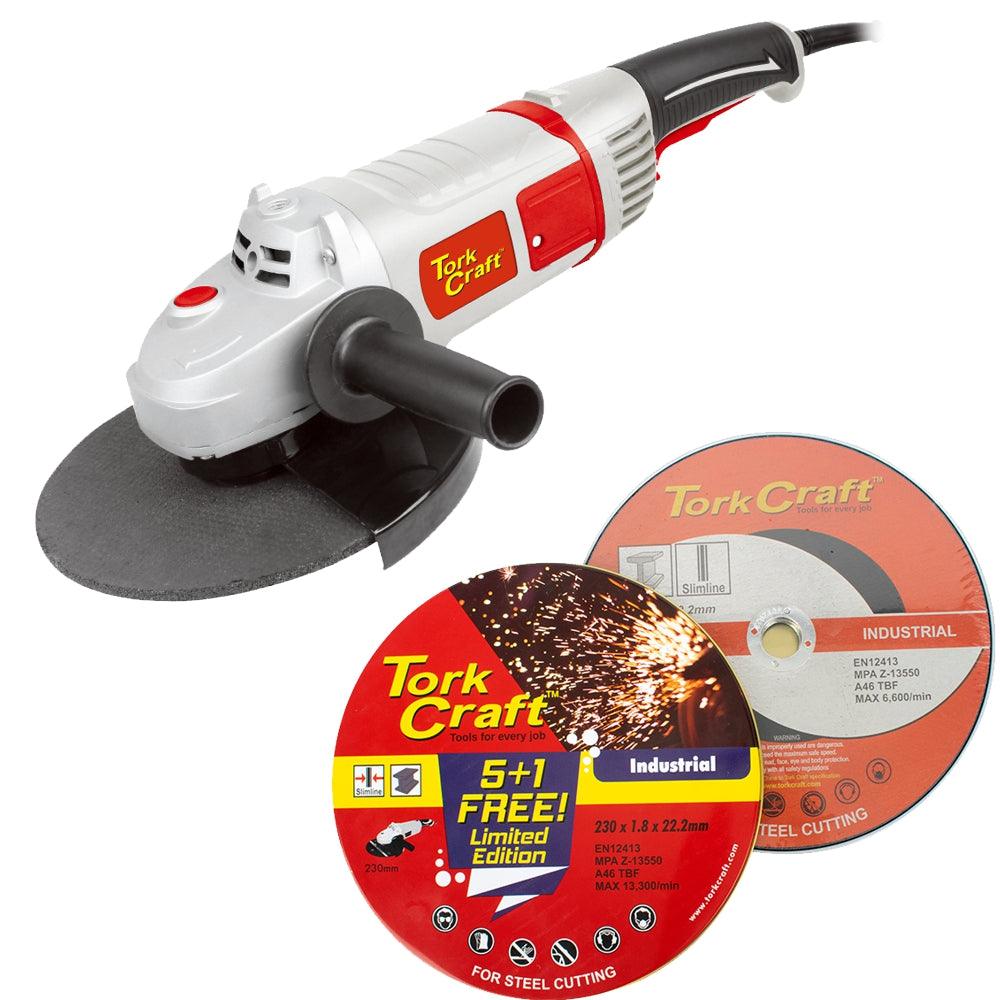 Angle Grinder Tcag0230 C/W Combo 160 5+1 230 Mm Cutting Disc - Livestainable.co.za