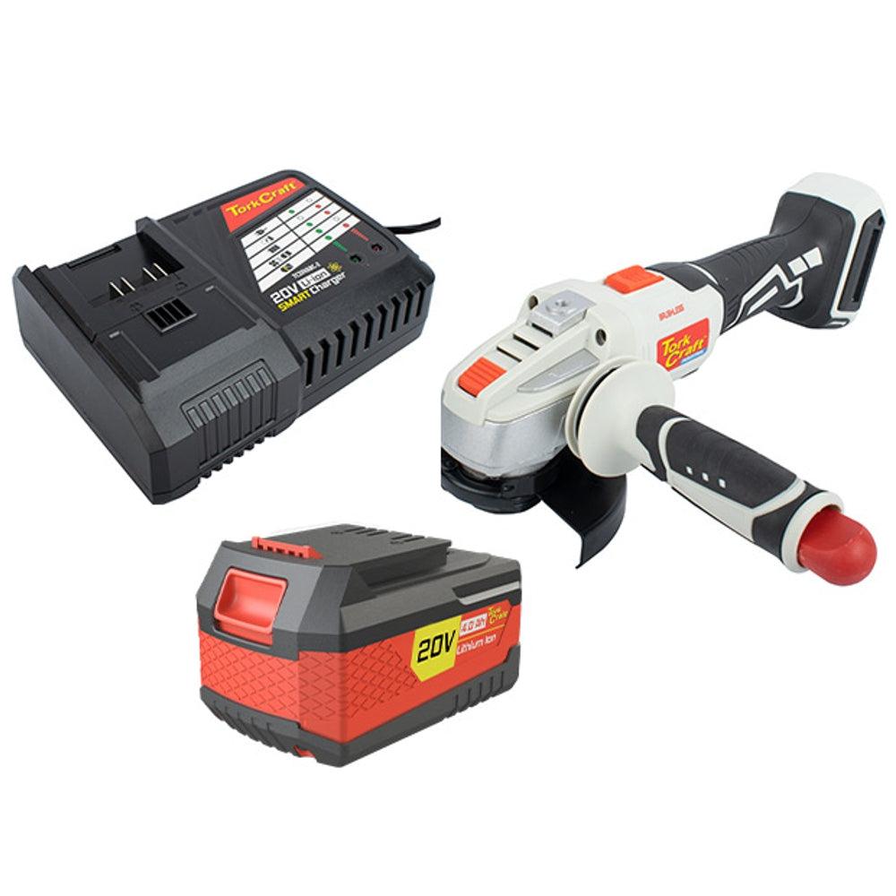 Angle Grinder B/Less Ag115 B 20 V 115 Mm + Battery Pack + Smart Charger - Livestainable.co.za