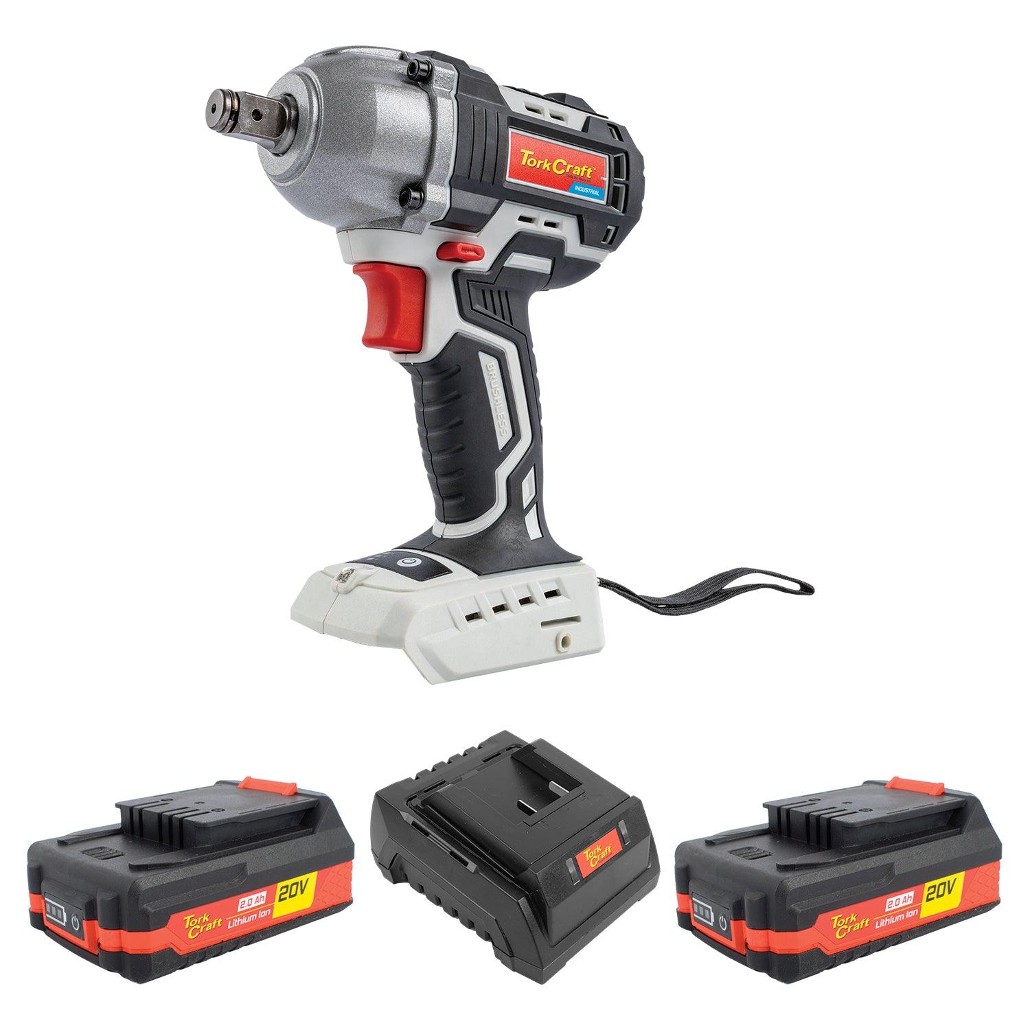 Impact Wrench 450 Nm 20 V Iw450 C/W Std. Charg. & 2 X 2.0 Ah Battery - Livestainable.co.za