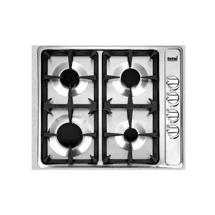 TOTAI 60CM 4 BURNER GAS HOB- STAINLESS STEEL - Livestainable.co.za