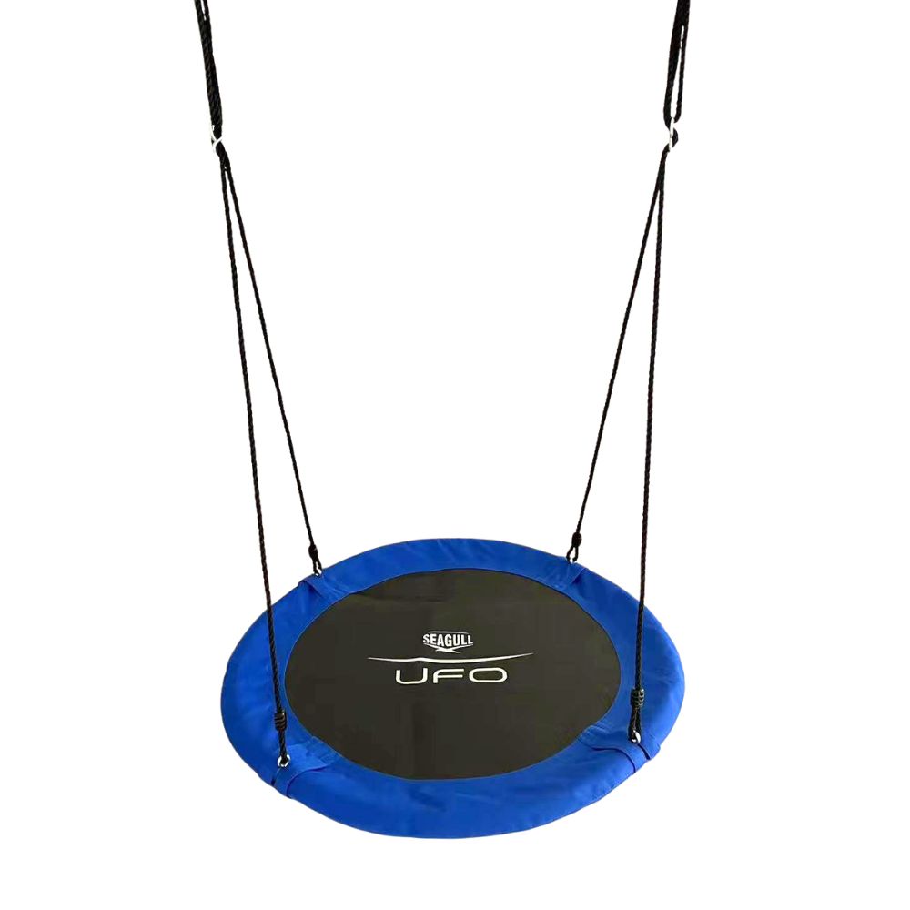 Seagull Giant Ufo Swing 100cm
Size: 100x150/180 (H) Cm Powder Coated Steel Tube With Adjustable Hang Rope
Covered In 600 D Oxford Mat + Pp Net Padding 10mm Epe
Maximum User Weight 45kg