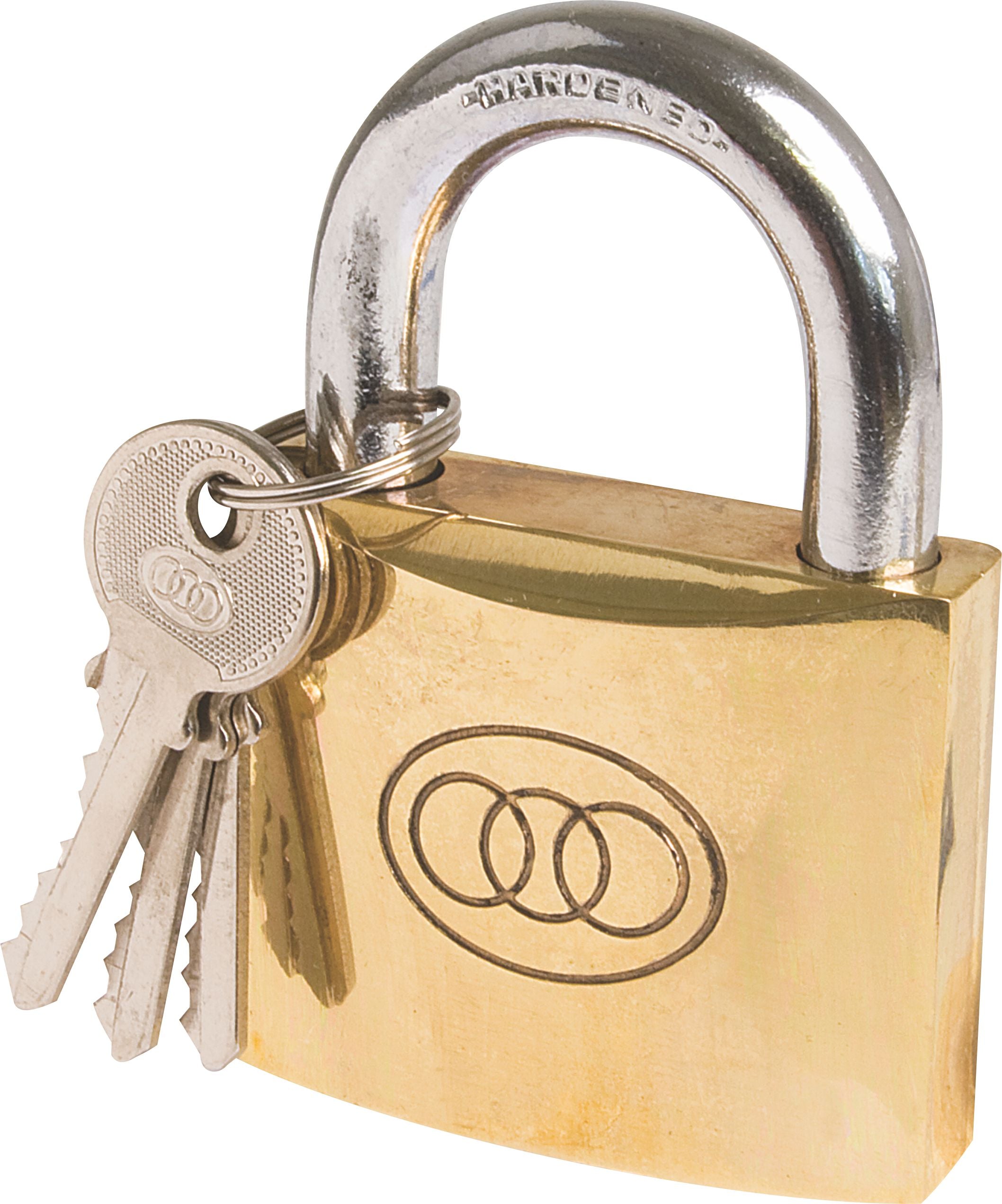 Padlock Tri Brass Box 63 Mm #266