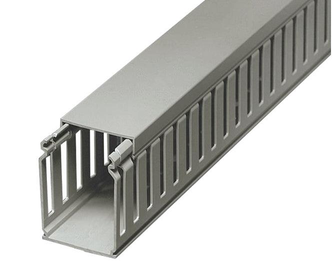 Plastic Slotted Trunking 15x18x2 M Grey No Holes Tba - Livestainable.co.za