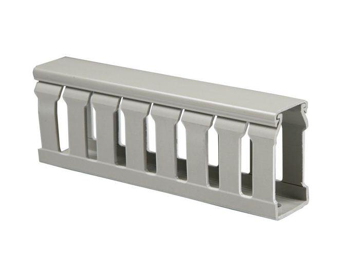 Plastic Slotted Trunking 15x18x2 M Grey With Holes Kkc1518 - Livestainable.co.za