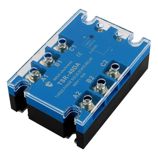 Solid State Relay P/M Dc Ac 3 Ph I=3 32 Vdc O=24 480 Vac 40 A Tsr 40 Da