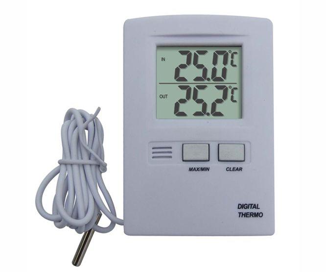 Thermometer Lcd, In/Outdoor W/Probe Tt 006 - Livestainable.co.za