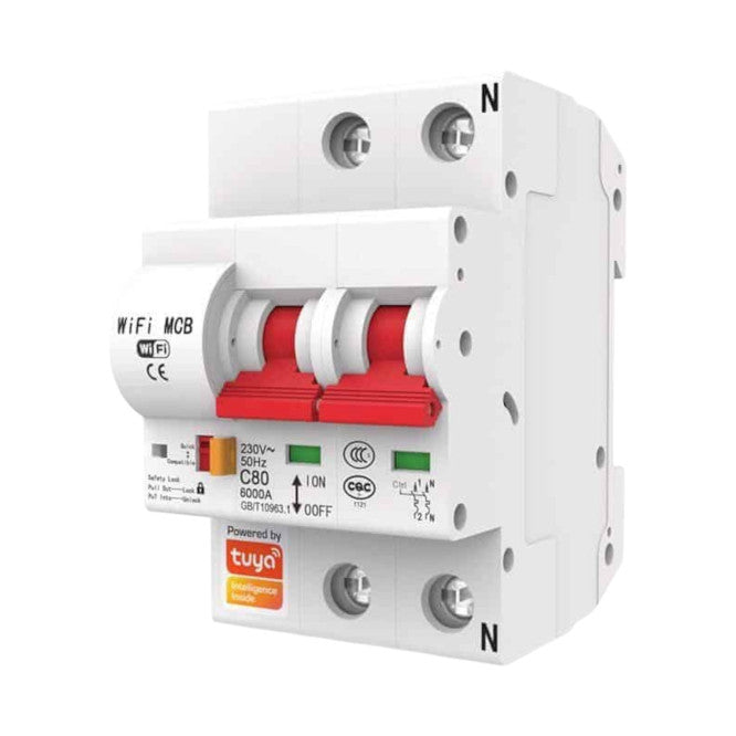 Tuya Wi Fi Breaker With Metering 2 P 63 A Tuya–Tw1 Type–2 P 63 A