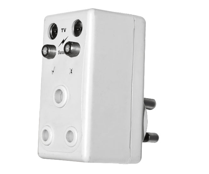 Surge Protector Socket 1x3 P 2x Sat 2x Tv Tv/Sat