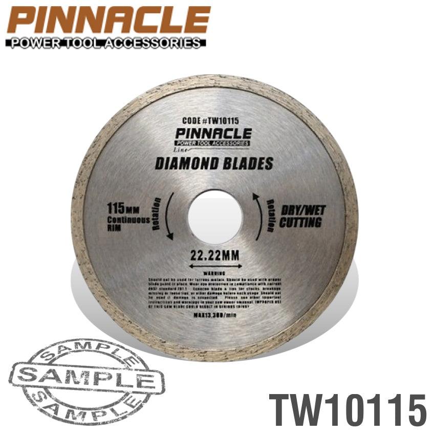 Diamond Blade Cont.Rim 115 X22.22 Mm Pinnacle - Livestainable.co.za