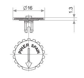 Thumb Wheel For Pt15 Vh Piher 5371 Wh