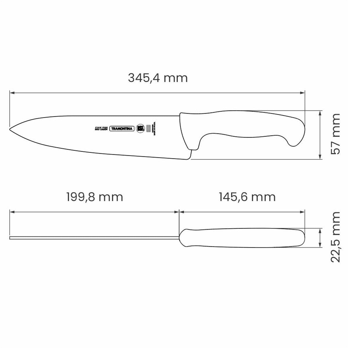 Tramontina Professional Butcher Knife 20 Cm Blk Bp - Livestainable.co.za