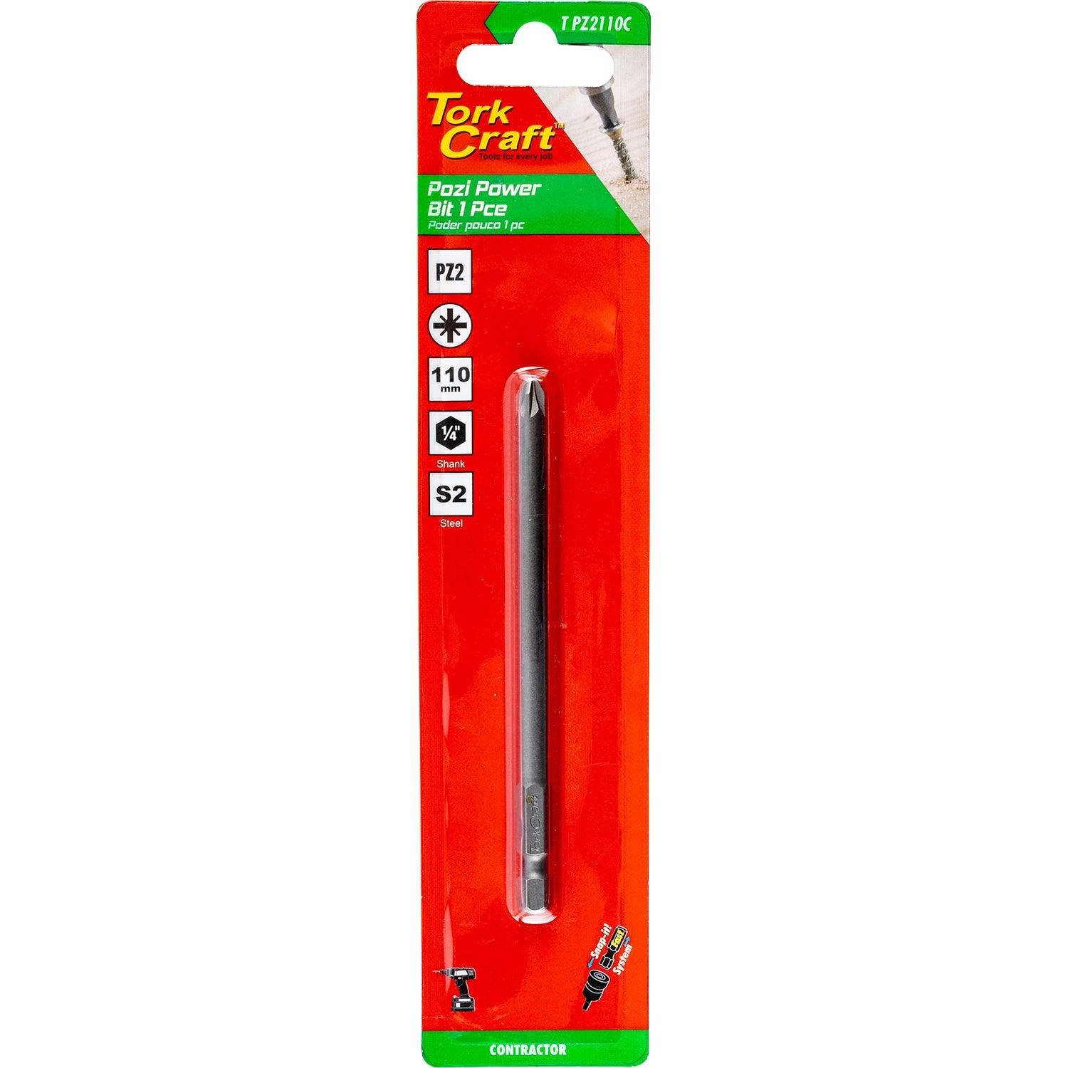 Pozi Pz2 X 110 Mm Power Bit 1 Pc Carded - Livestainable.co.za