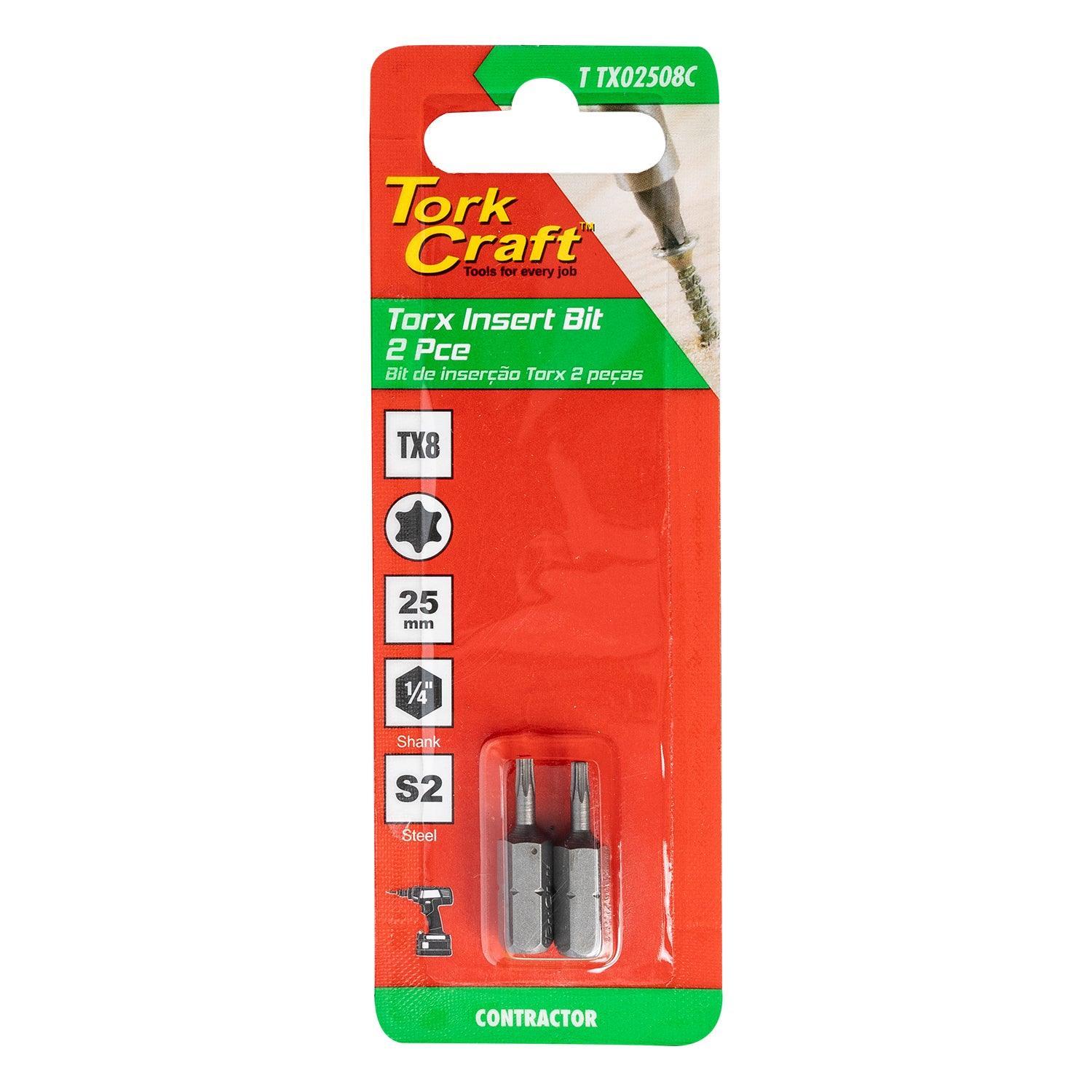 Torx Tx 8 Classic Insert Bit 25 Mm 2 Pc Carded - Livestainable.co.za