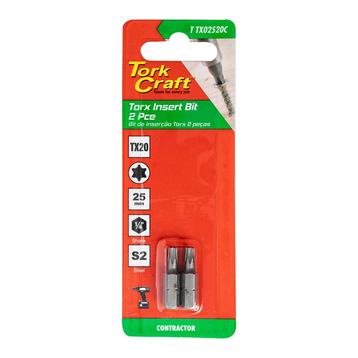 Torx Tx 20 Classic Insert Bit 25 Mm 2 Pc Carded - Livestainable.co.za