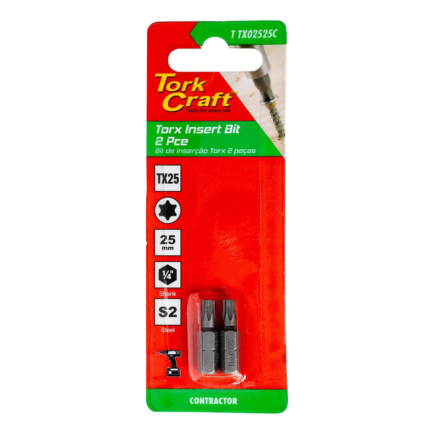 Torx Tx 25 Classic Insert Bit 25 Mm 2 Pc Carded - Livestainable.co.za