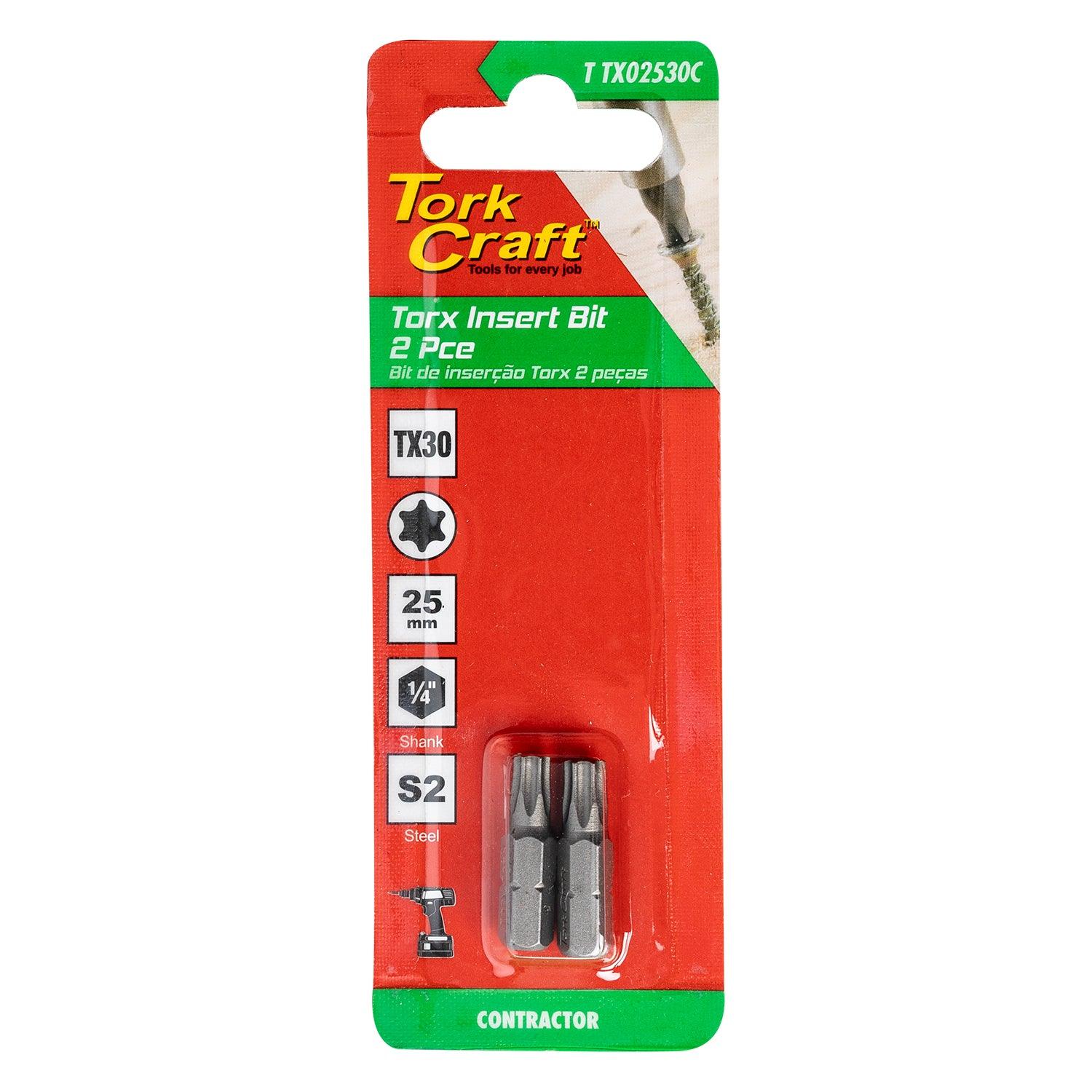 Torx Tx 30 Classic Insert Bit 25 Mm 2 Pc Carded - Livestainable.co.za