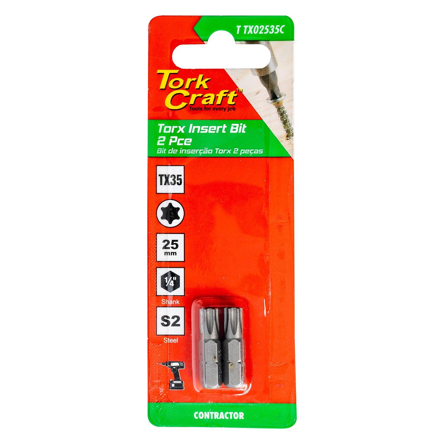 Torx Tx 35 Classic Insert Bit 25 Mm 2 Pc Carded - Livestainable.co.za