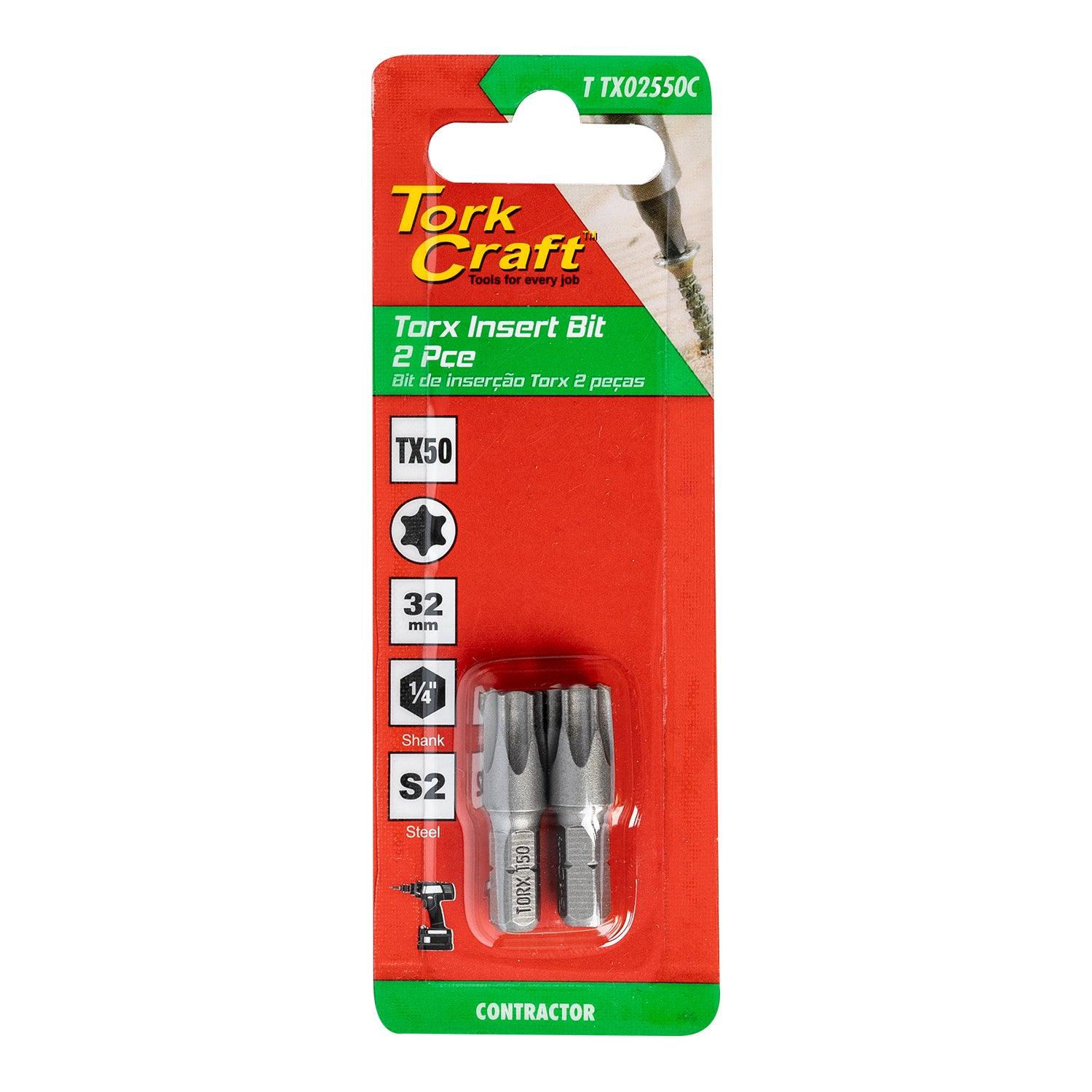 Torx Tx 50 Classic Insert Bit 25 Mm 2 Pc Carded - Livestainable.co.za