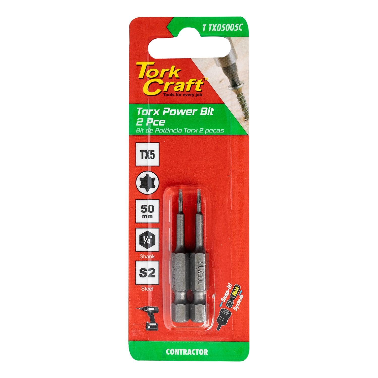 Torx Tx 5 Classic Power Bit 50 Mm 2 Pc Carded - Livestainable.co.za