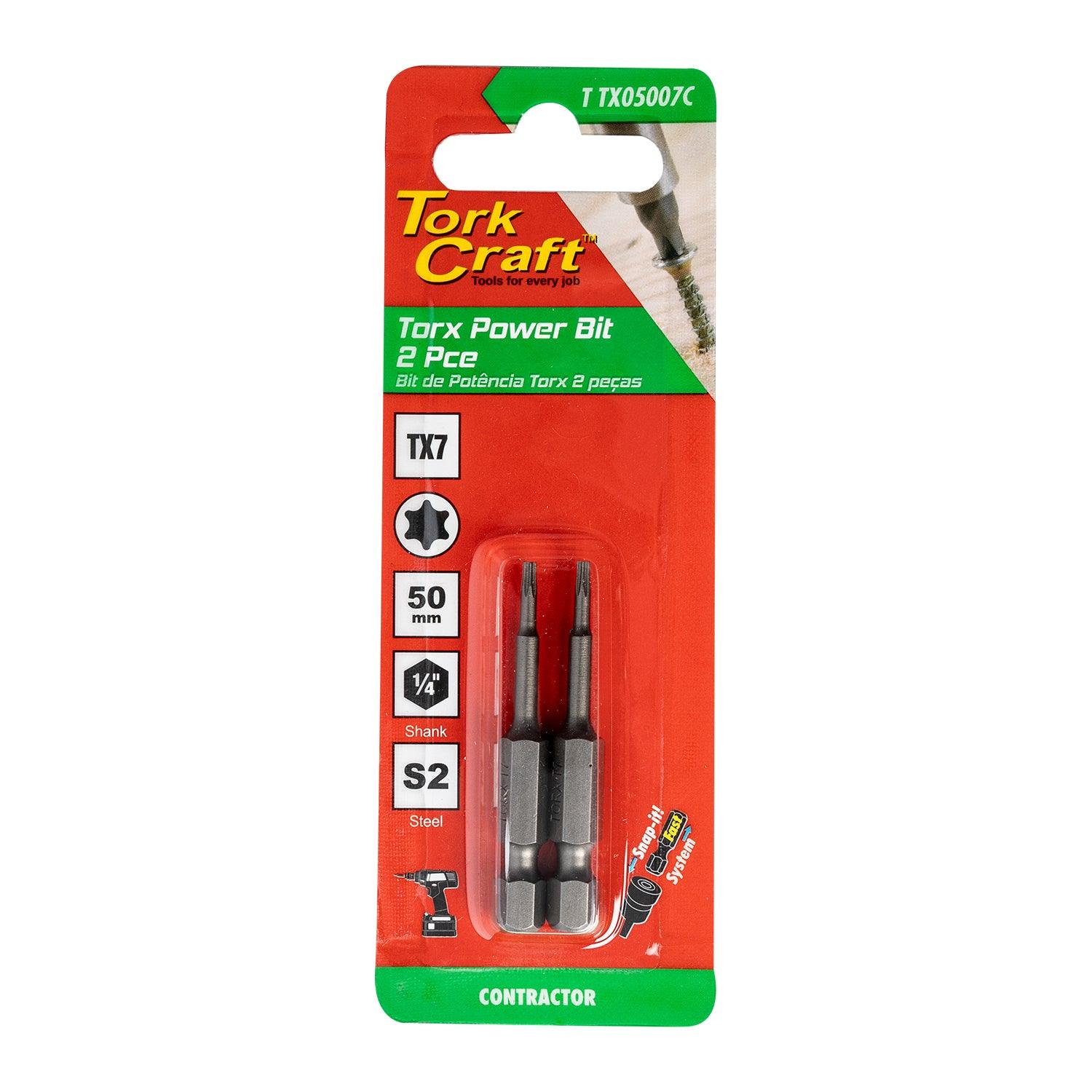 Torx Tx 7 Classic Power Bit 50 Mm 2 Pc Carded - Livestainable.co.za