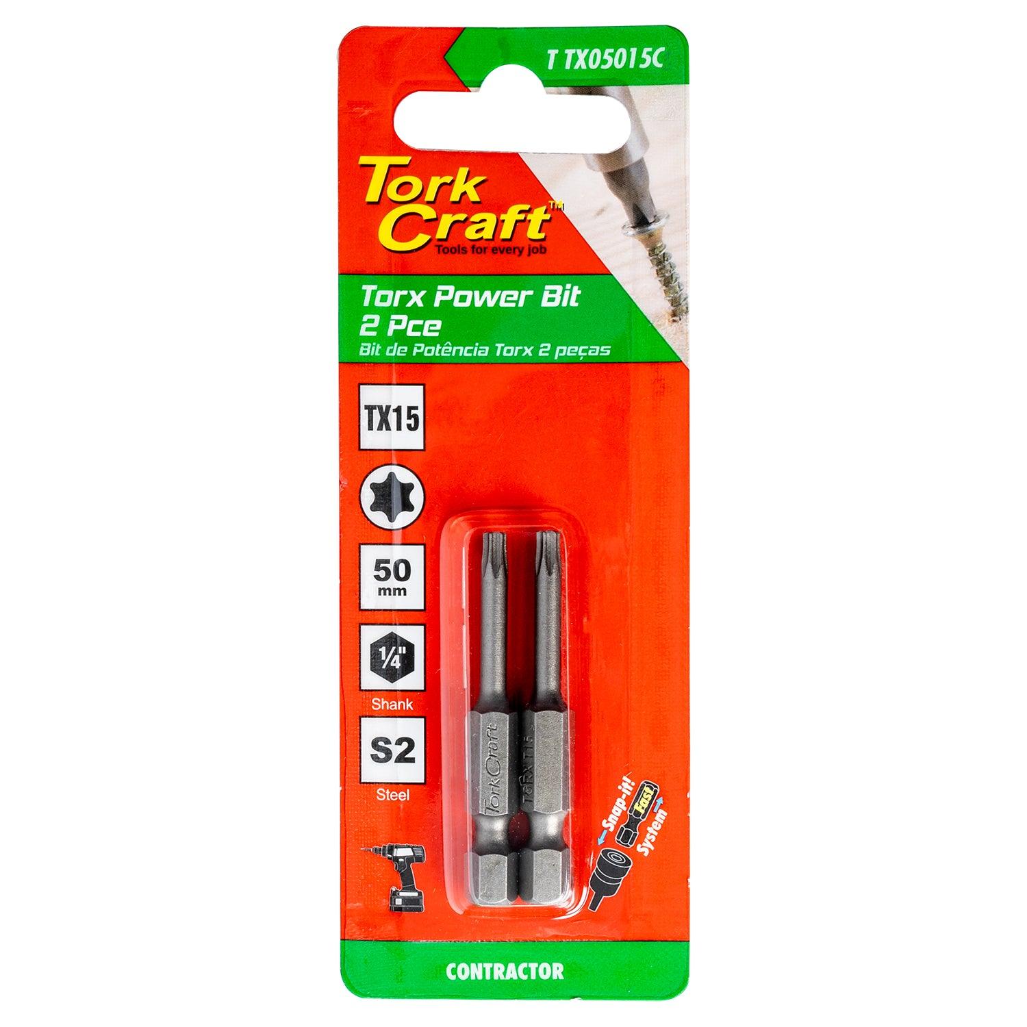 Torx Tx 15 Classic Power Bit 50 Mm 2 Pc Carded - Livestainable.co.za