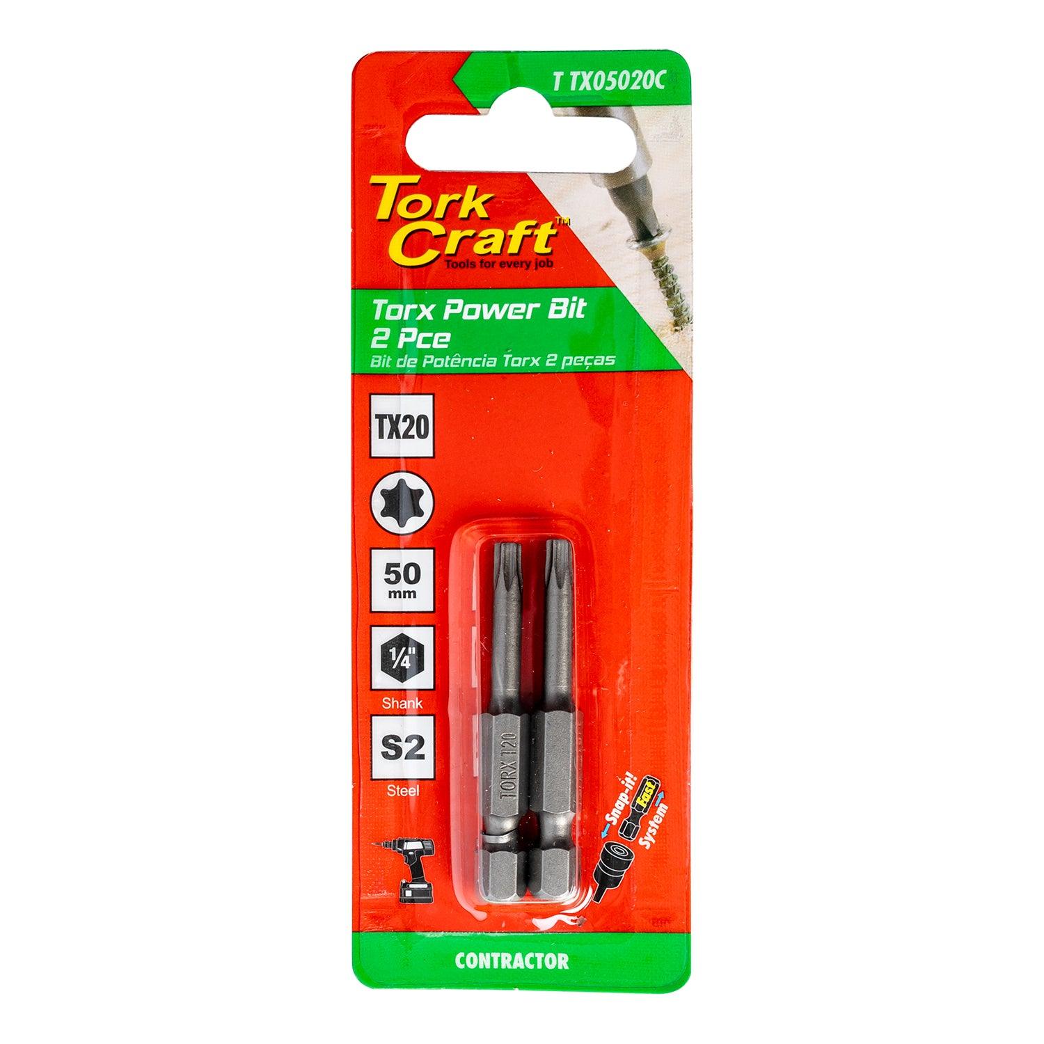 Torx Tx 20 Classic Power Bit 50 Mm 2 Pc Carded - Livestainable.co.za