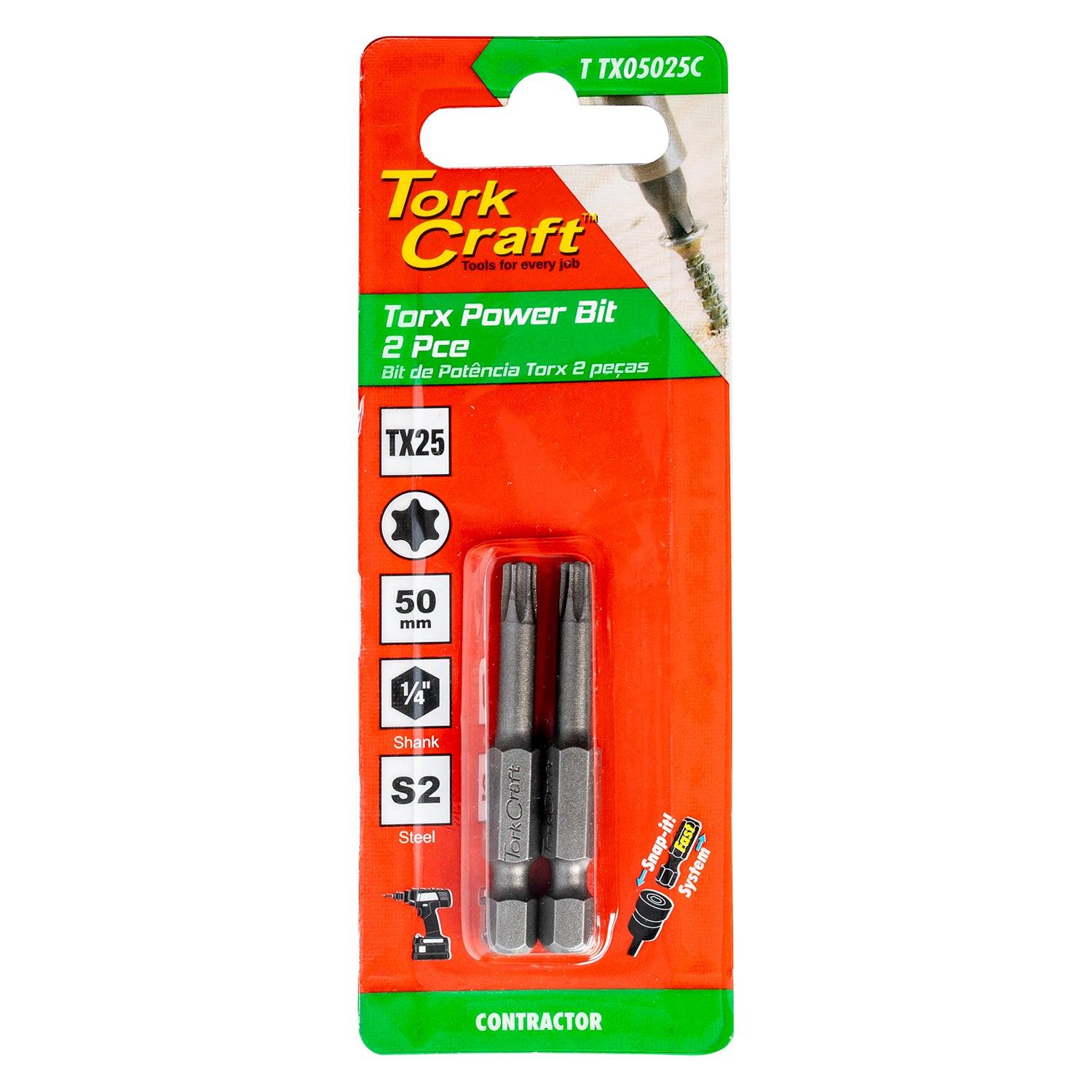 Torx Tx 25 Classic Power Bit 50 Mm 2 Pc Carded - Livestainable.co.za