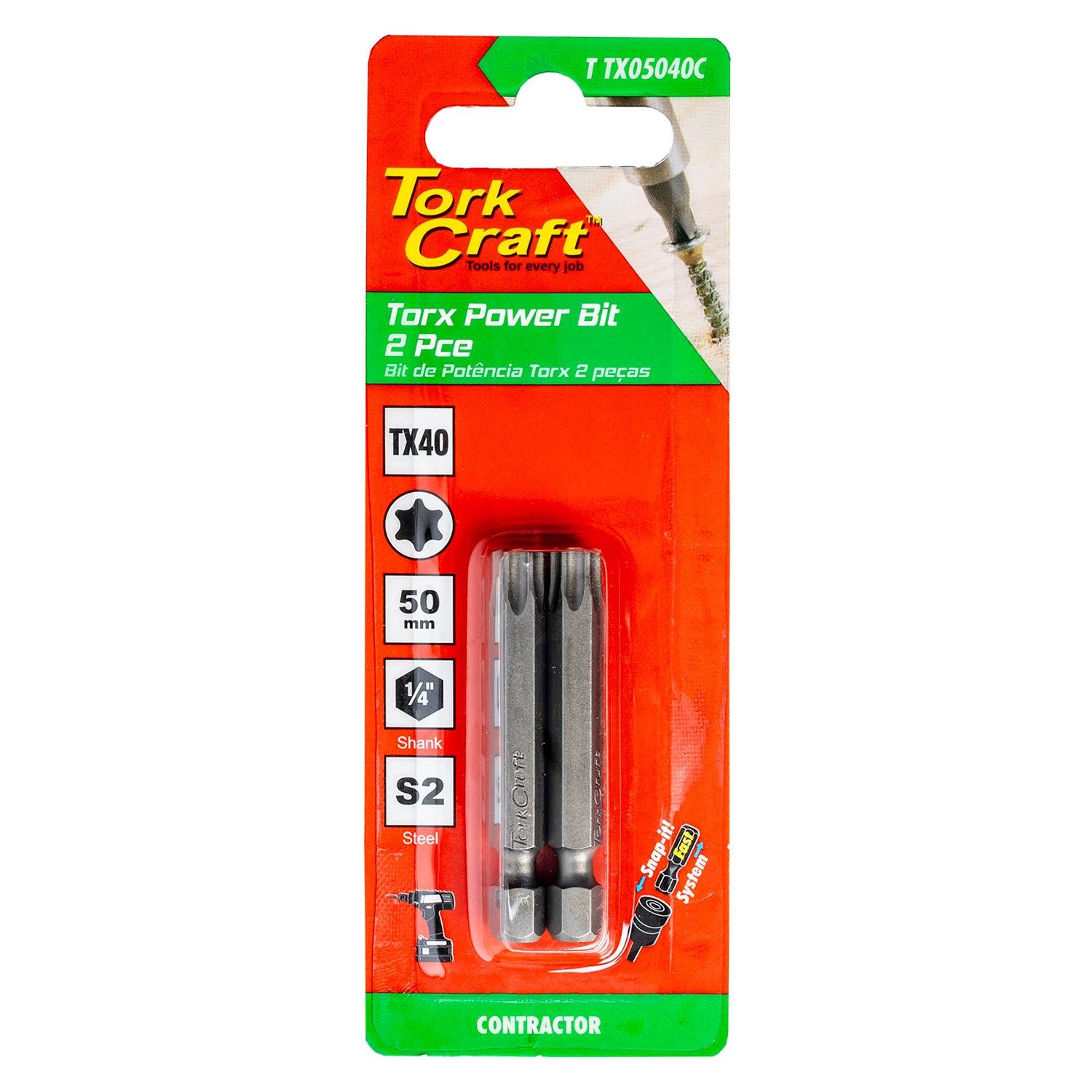 Torx Tx 40 Classic Power Bit 50 Mm 2 Pc Carded - Livestainable.co.za