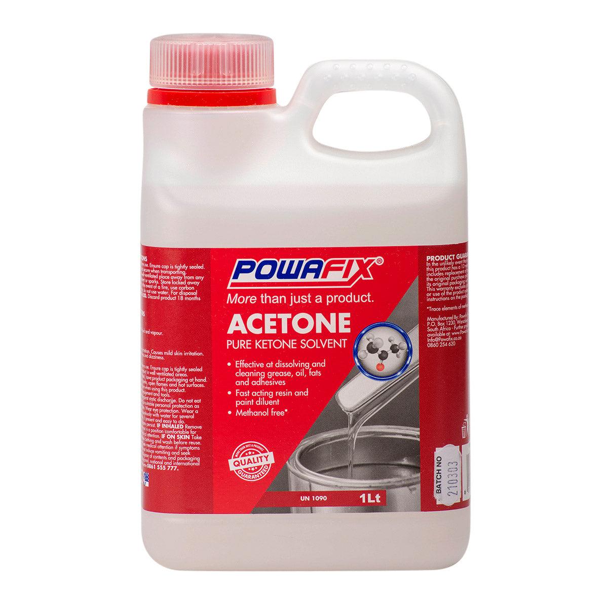 Powafix Acetone 1 L - Livestainable.co.za