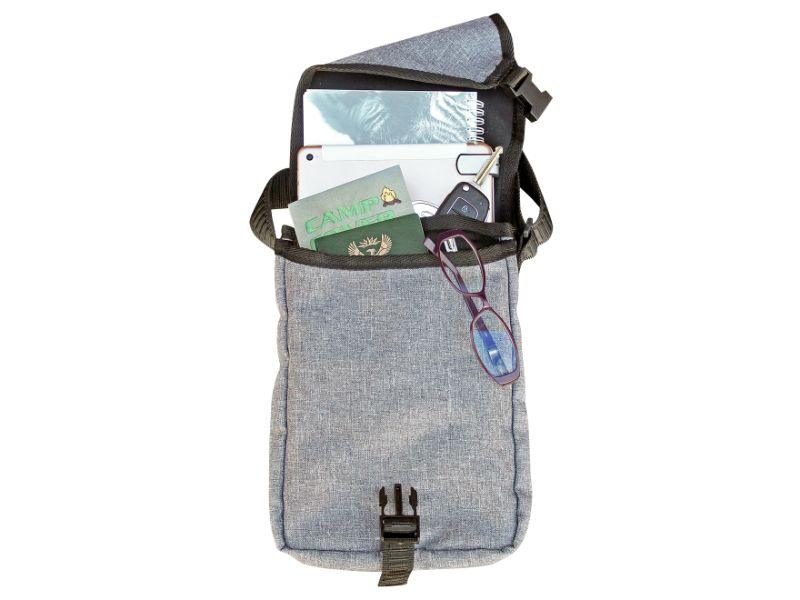 Camp Cover Travel Shoulder Bag Cotton Light Grey - Livestainable.co.za